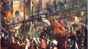 Abbild eines historischen Krieges für die Turiner Grabtuch Ausstellung.